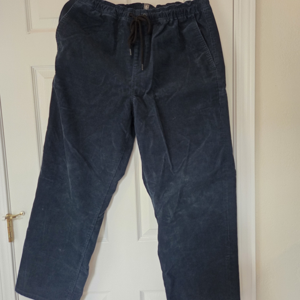 Volcom Men's Dark Blue Corduroy Pants